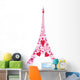 Love in Eiffel tower Wall Decal