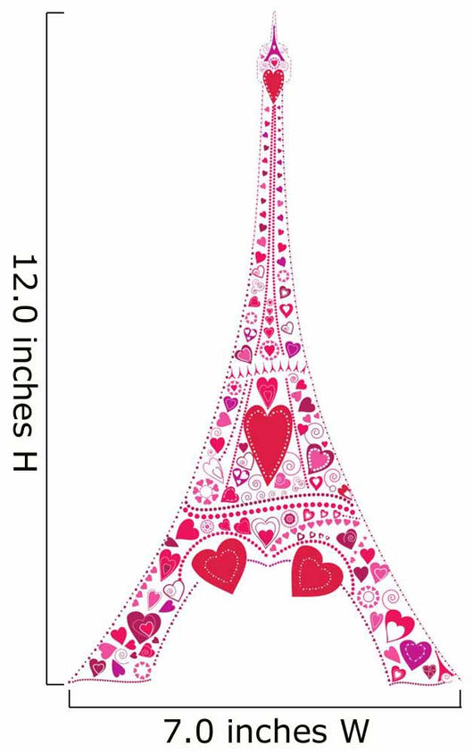 Love in Eiffel tower Wall Decal