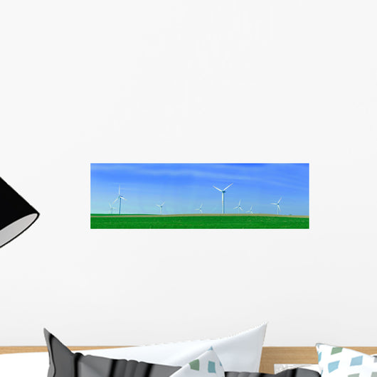 Panorama of wind turbines Wall Mural