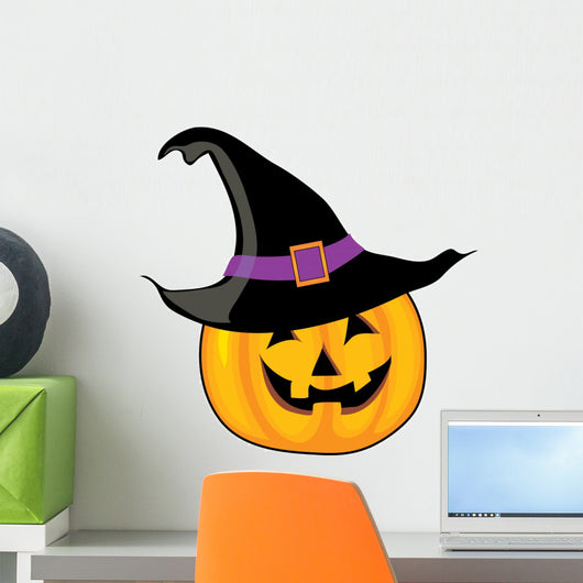 Witch Pumpkin Wall Decal