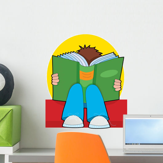 Child Reading Wall Decal