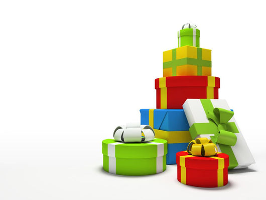 colour gift boxes isolated on white background Wall Decal