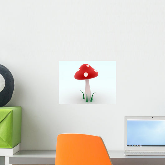 Red Mushroom Wall Decal