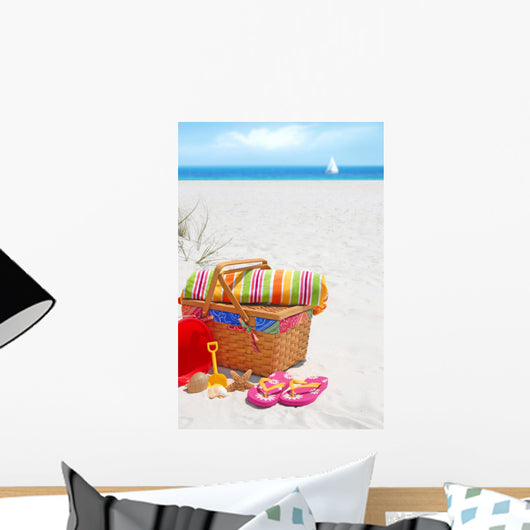 Picnic on sand dune Wall Mural