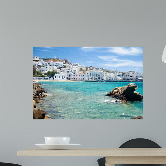 Mykonos by Seaside Wall Mural