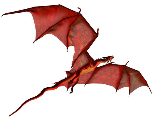 Flying Red Dragon Wall Decal