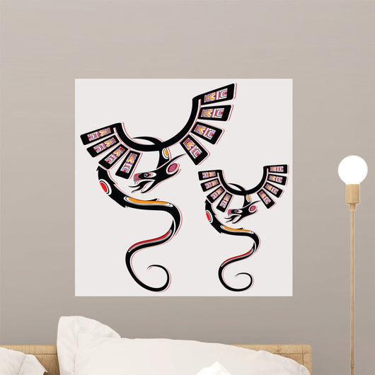 Dragon in ethnic national style of the American Indians Wall Decal