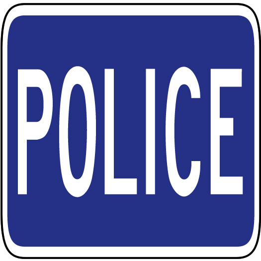 Police Word Sign Wall Decal