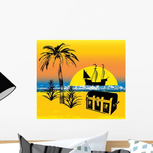 Pirate Treasure Wall Mural