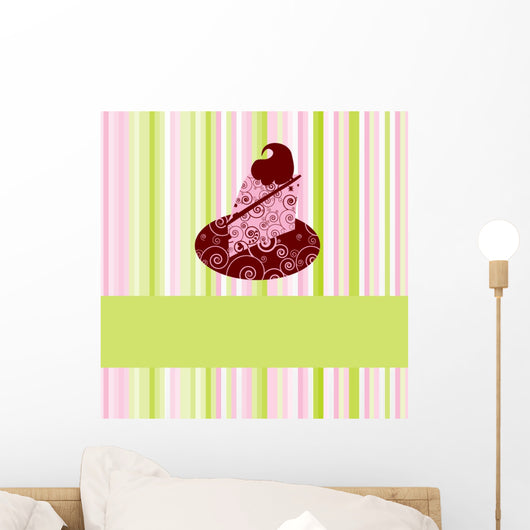 Cake; use as dessert menu, greeting card and more. Wall Mural