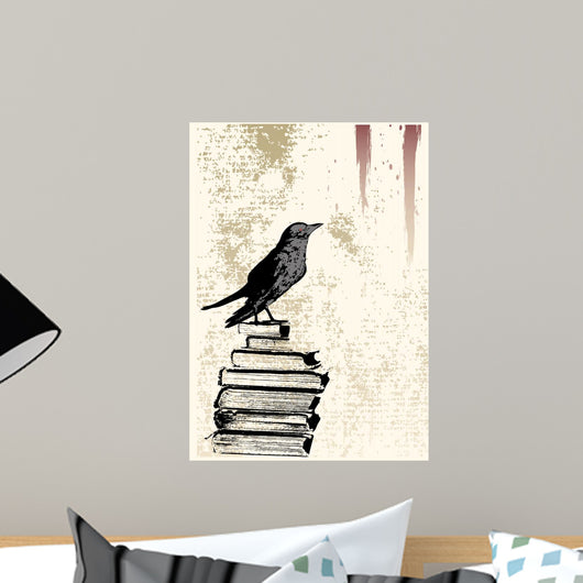 Raven Grunge Background Wall Mural