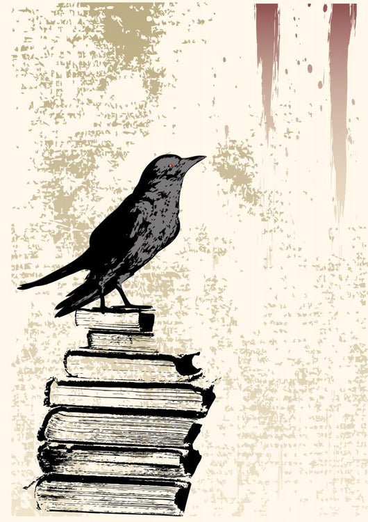 Raven Grunge Background Wall Mural