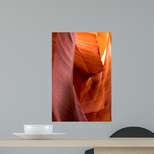 sunlight in slot canyon Wall Mural