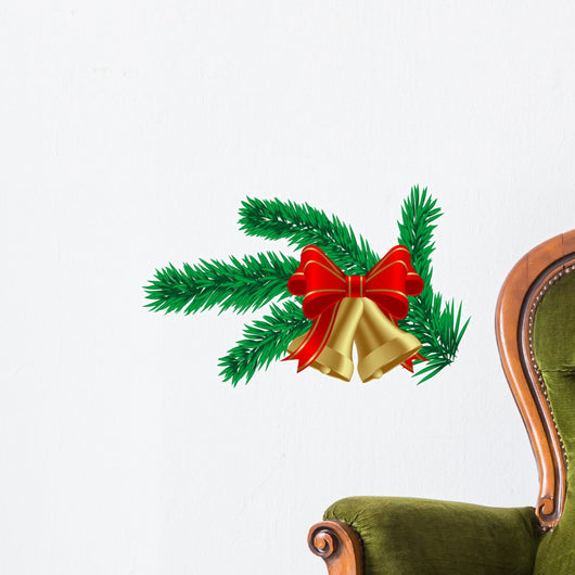 Christmas Bell Isolated on a White. Vector Illustration. Wall Decal