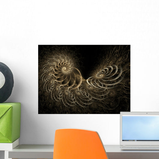 Finely Detailed Spiral Wall Mural