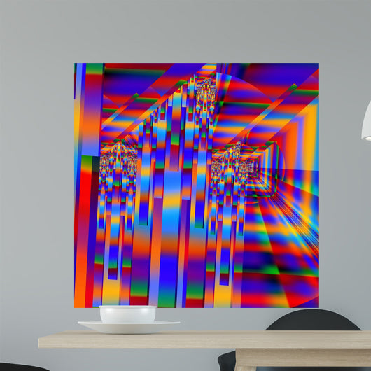 colorful geometric design Wall Mural