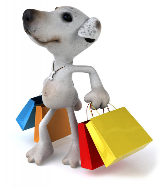 Dog and shopping Wall Decal