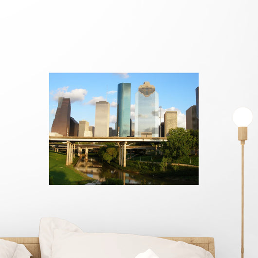 Downtown Houston and Bayou Wall Mural