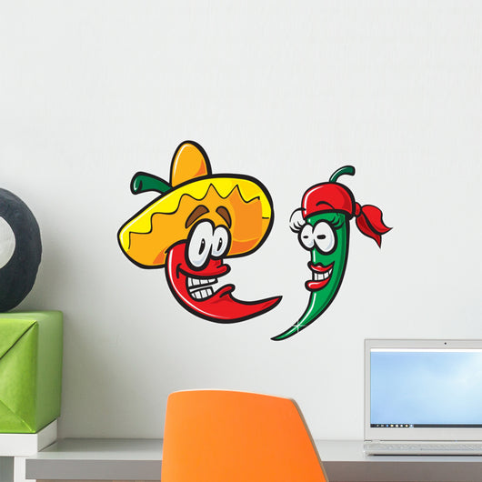 Mexican Peppers Wall Decal Sticker Set