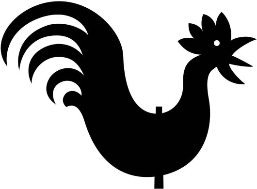 Rooster Illustrated Bird Silhouette Wall Decal