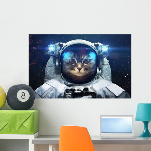Science Fiction Space Cat Wall Decal