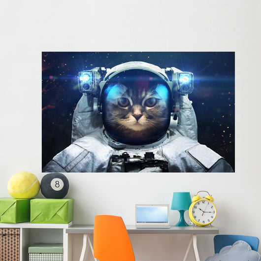 Science Fiction Space Cat Wall Decal