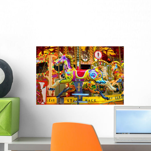 Colorful Horse Carousel Wall Decal