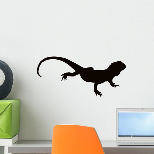 Australian Bearded Lizard Silhouette Wall Decal