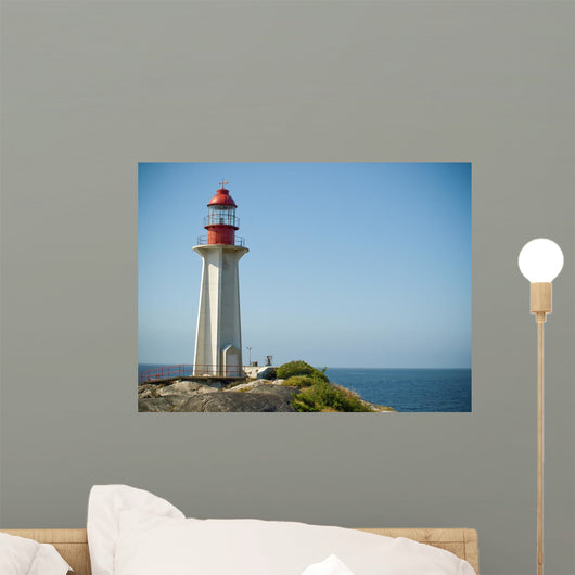 Lighthouse and Shoreline in West Vancouver Wall Mural