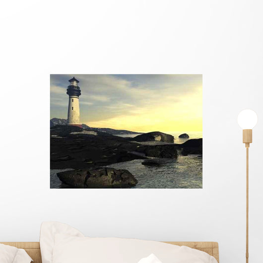 Lighthouse Dusk Wall Decal