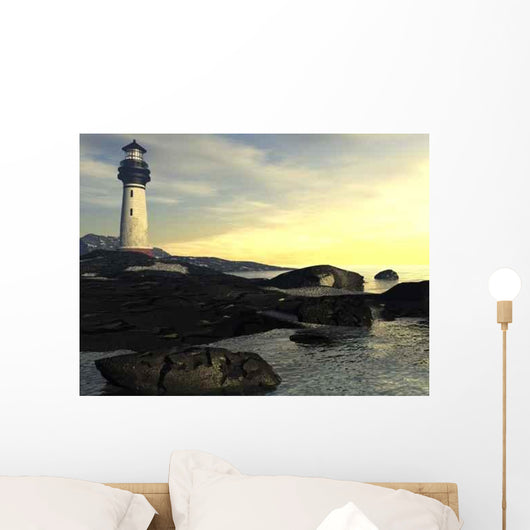 Lighthouse Dusk Wall Decal