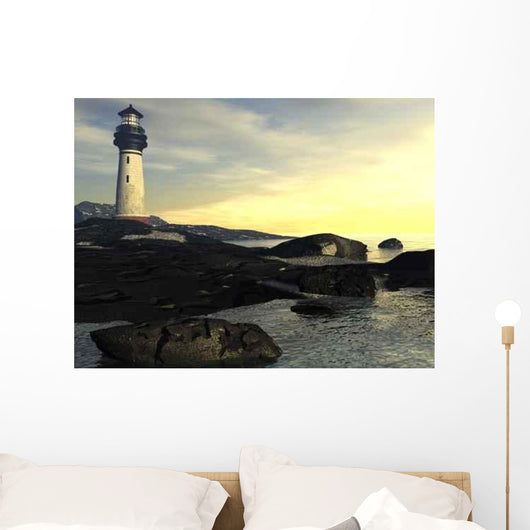 Lighthouse Dusk Wall Decal