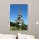 Flowers and the Eiffel Tower Wall Mural