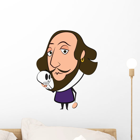 Historical Cartoon Shakespeare Wall Decal