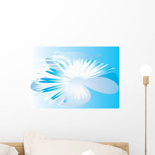 Fantastic Blue and White Wall Mural