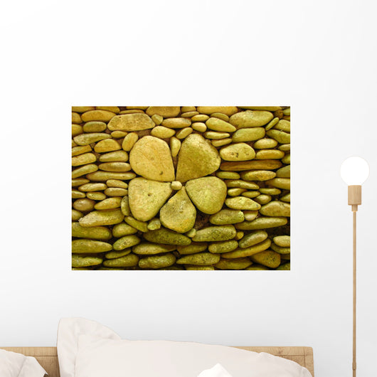 Flower Ornament from Stone Wall Mural