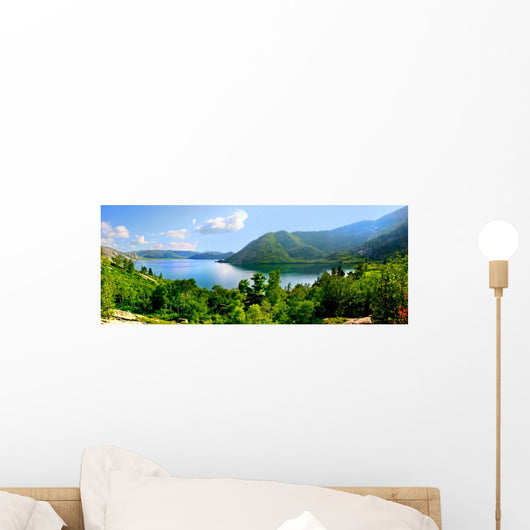 lake and mountains Wall Mural