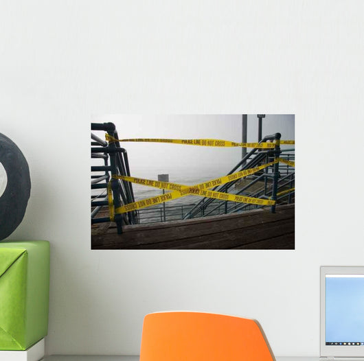 Police Barrier Pier Wall Decal