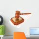 Wood Gavel 3D Illustration Wall Decal