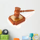 Wood Gavel 3D Illustration Wall Decal