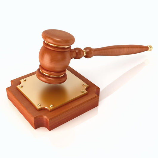 Wood Gavel 3D Illustration Wall Decal