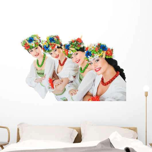 four ukrainian dancers Wall Decal
