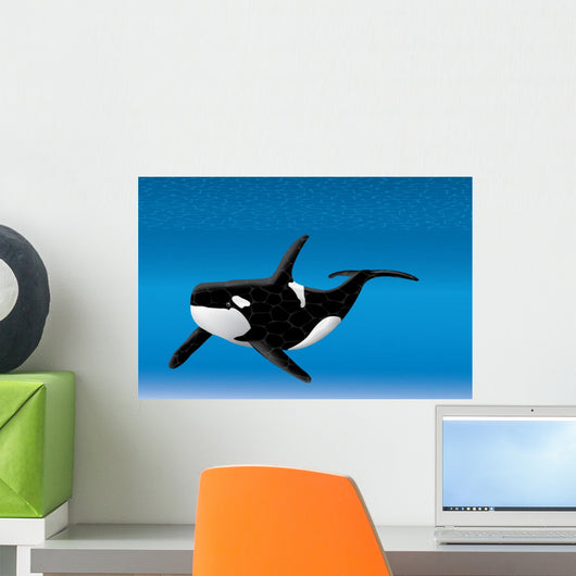 Orca Bottom Sea Wall Mural