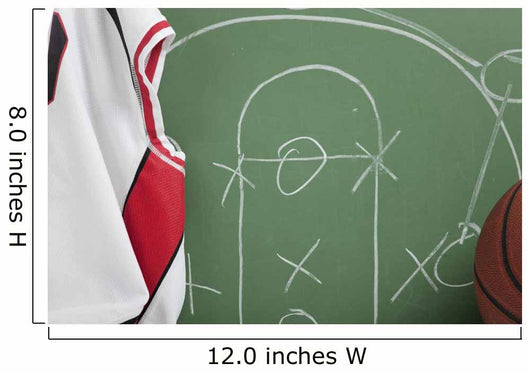 Basketball in chalkboard with play Wall Mural