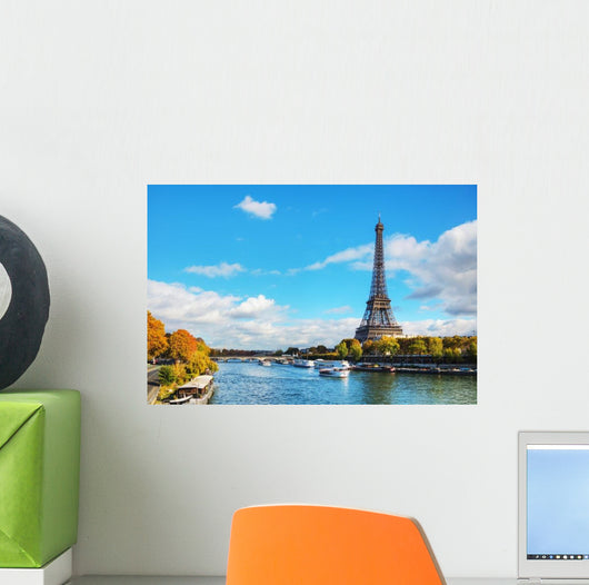 Cityscape Paris with Eiffel Tower Wall Decal