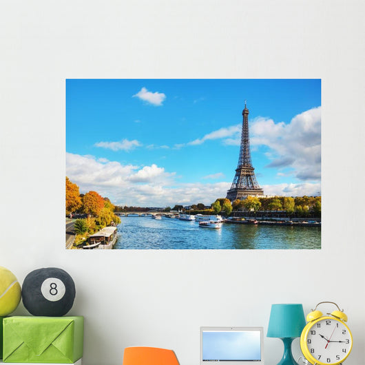 Cityscape Paris with Eiffel Tower Wall Decal