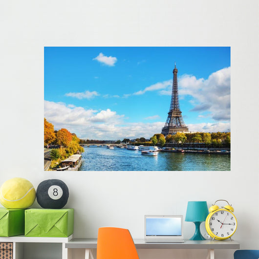 Cityscape Paris with Eiffel Tower Wall Decal