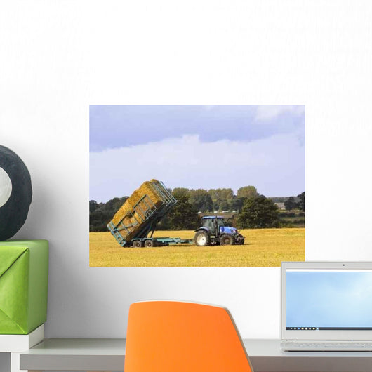 Collecting Bales Wall Decal