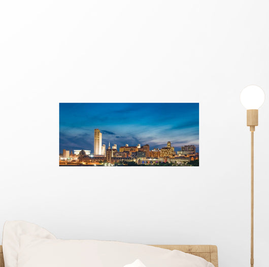 Albany Night Skyline Wall Decal