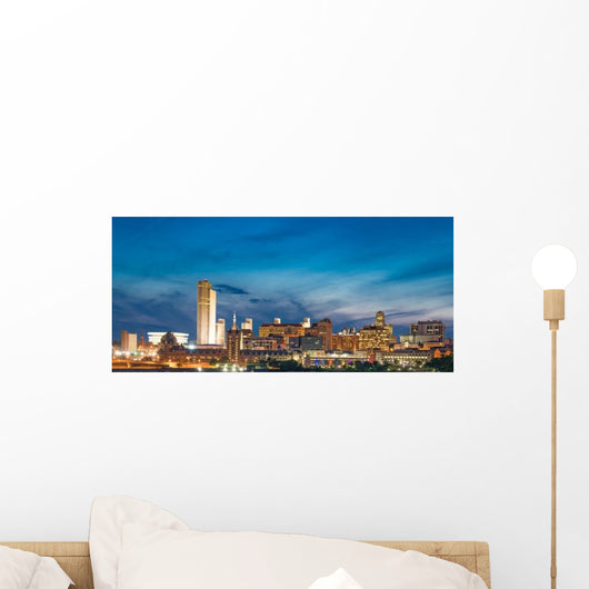 Albany Night Skyline Wall Decal